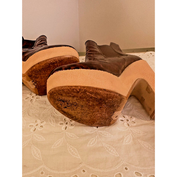 AllSaints Blaise Chelsea Leopard Boots Chunky Womens EU 37 US 7 - Picture 6 of 8